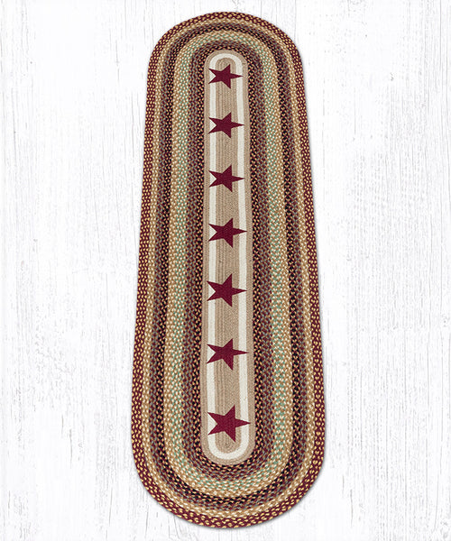 OP-357 Burgundy Stars Oval Patch 2'x8'