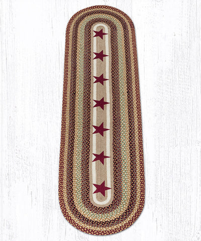 OP-357 Burgundy Stars Oval Patch 2'x8'