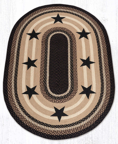 OP-313 Black Stars Oval Patch 4'x6'
