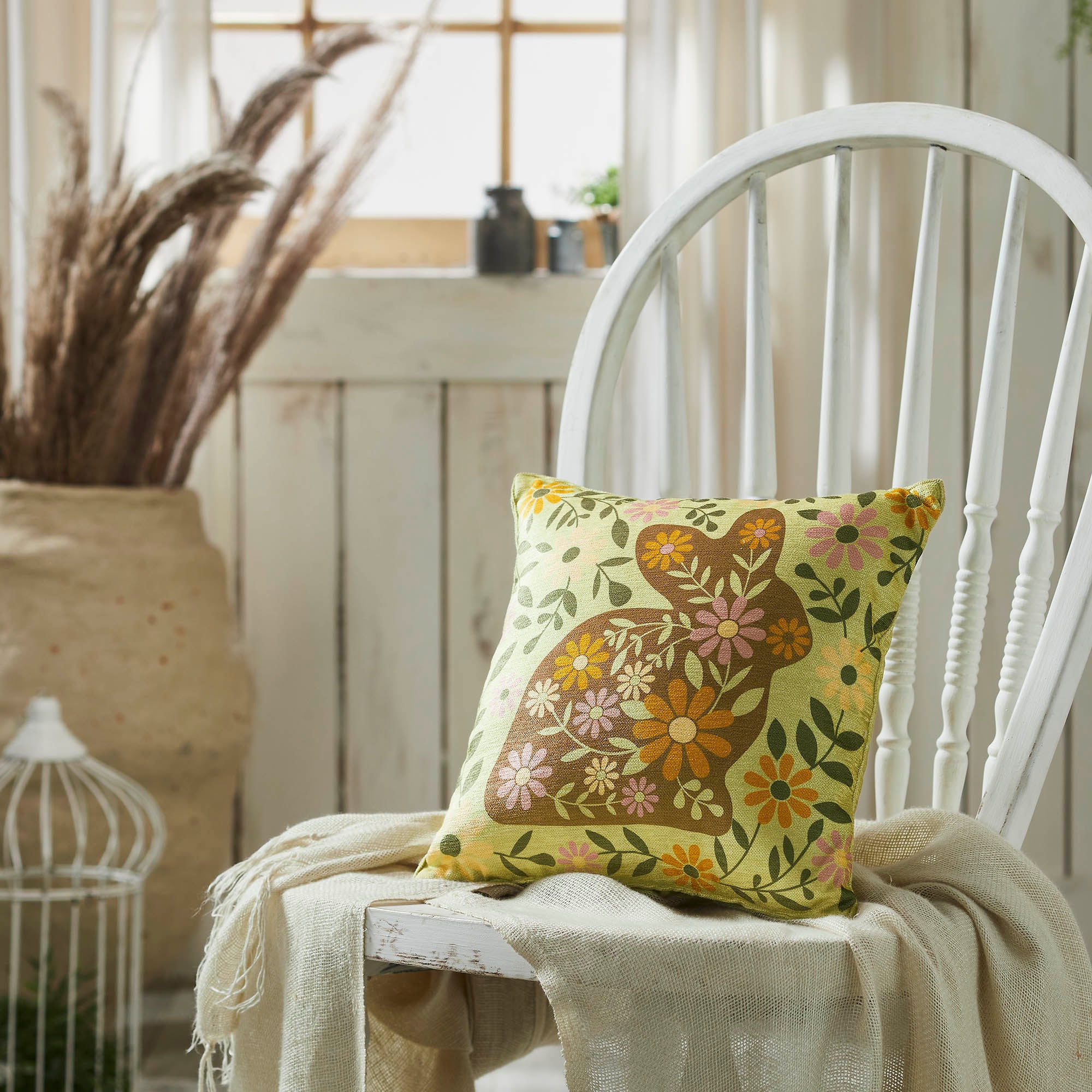 Bunny Hop Pillow 12x12 Allysons Place