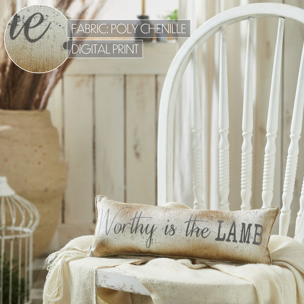 Celebrate Grace Worthy is the Lamb Pillow 5x15