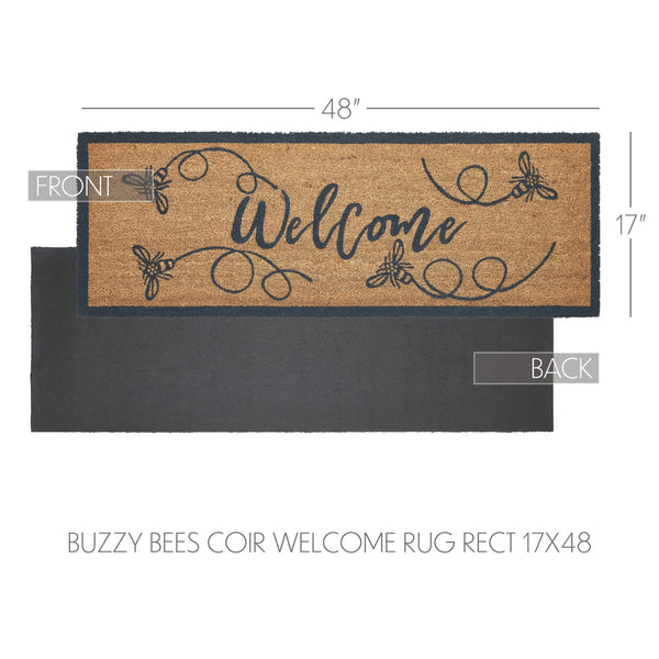 Buzzy Bees Coir Welcome Rug Rect 17x48