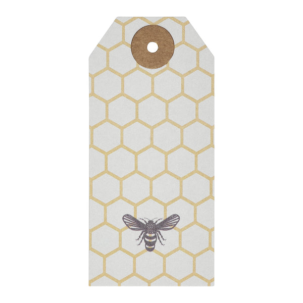 Buzzy Bees Bee Paper Tag 3.75x1.75 w/ Twine Set of 50