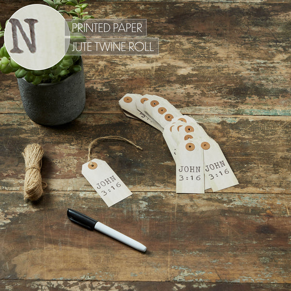 Celebrate Grace John 3:16 Paper Tag 3.75x1.75 w/ Twine Set of 50