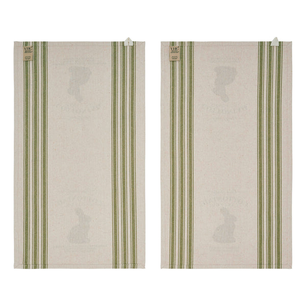 Bunny Hop Cottontail Candy Co Tea Towel Set of 2 16x28