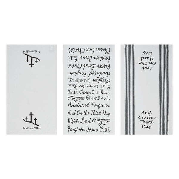 Celebrate Grace Words Of Faith Tea Towel Set of 3 16x28