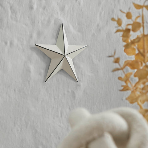 Metal Star Creme Distressed 4x4