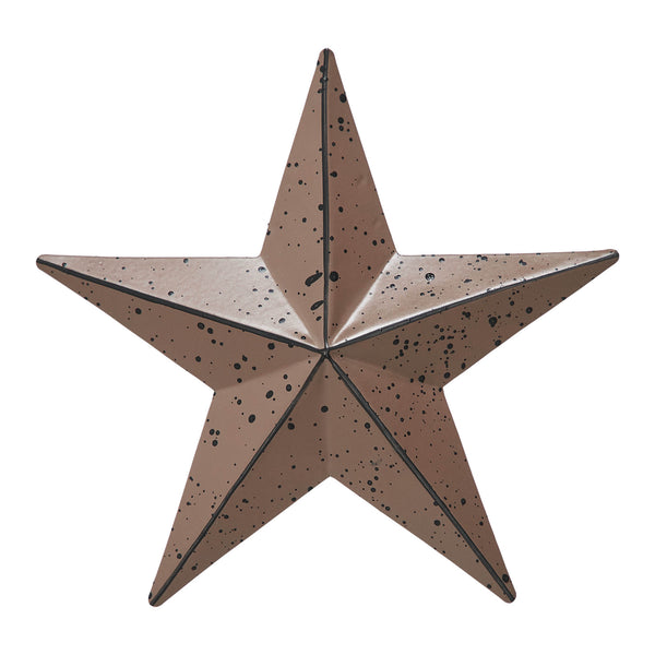 Metal Star Speckled Rust Brown Distressed 4x4