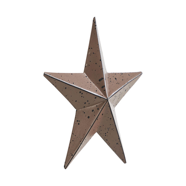 Metal Star Speckled Rust Brown Distressed 4x4