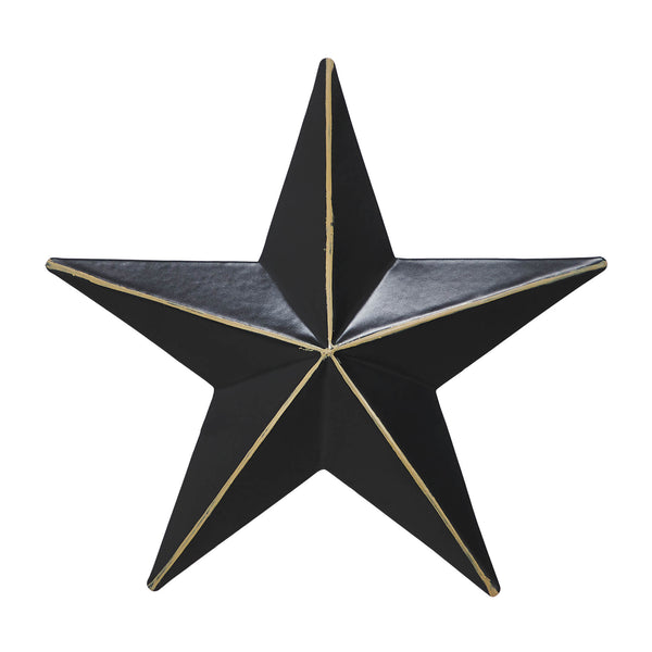 Metal Star Black Distressed 4x4