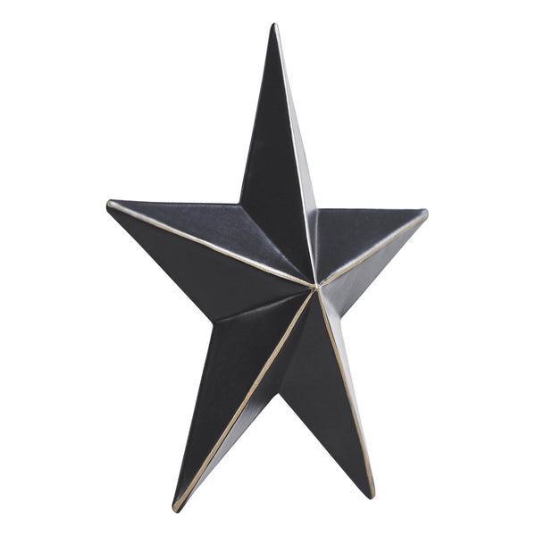 Metal Star Black Distressed 4x4