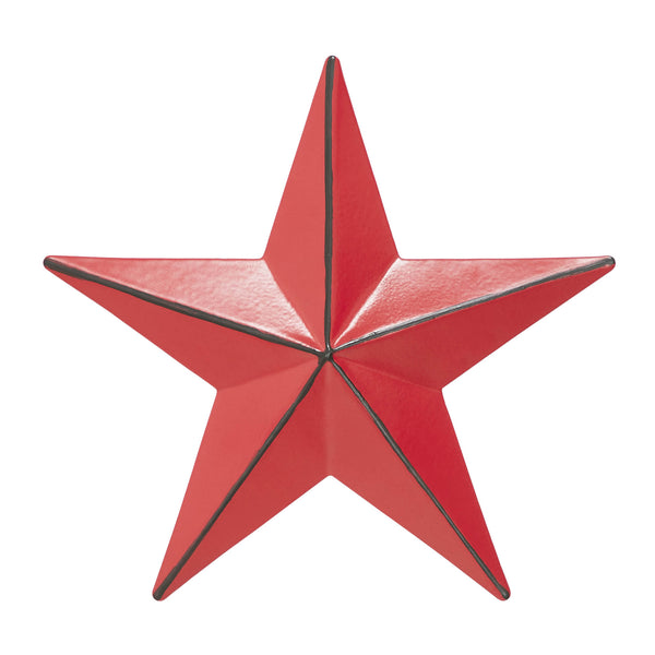 Metal Star Barn Red Distressed 4x4