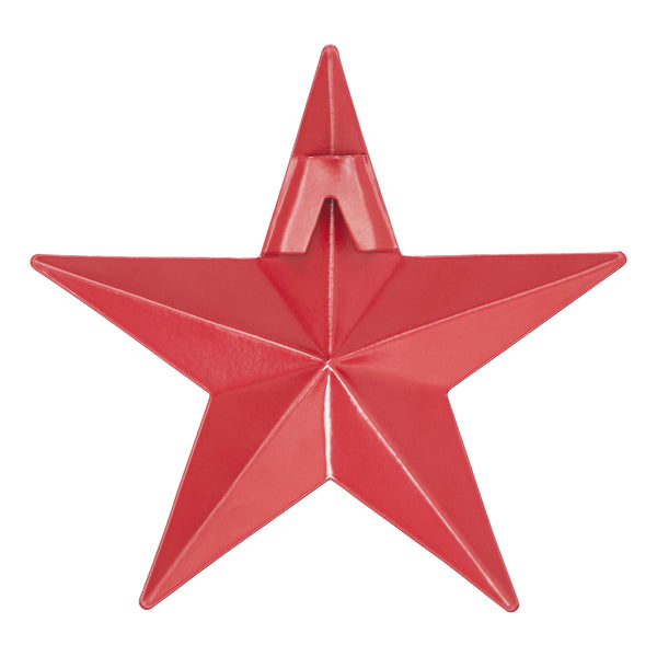 Metal Star Barn Red Distressed 4x4
