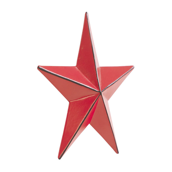 Metal Star Barn Red Distressed 4x4