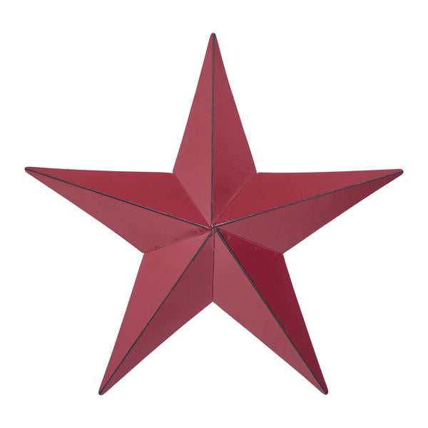 Metal Star Burgundy Distressed 8x8
