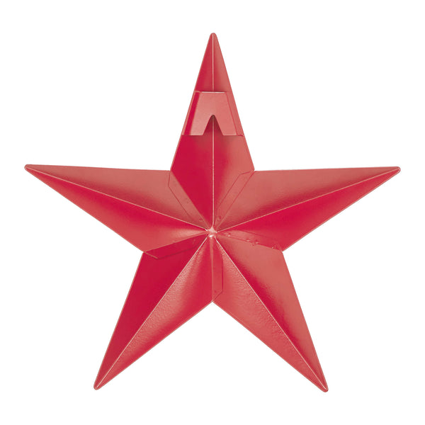 Metal Star Barn Red Distressed 8x8