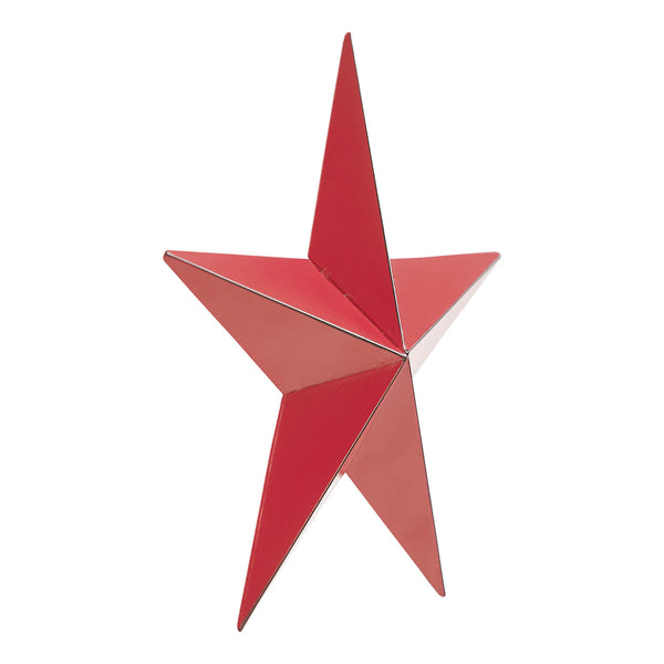 Metal Star Barn Red Distressed 8x8
