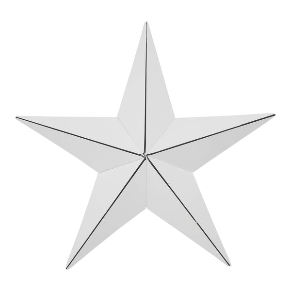 Metal Star White Distressed 8x8