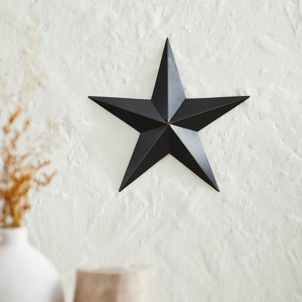 Metal Star Black Distressed 12x12