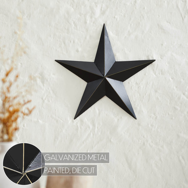 Metal Star Black Distressed 12x12