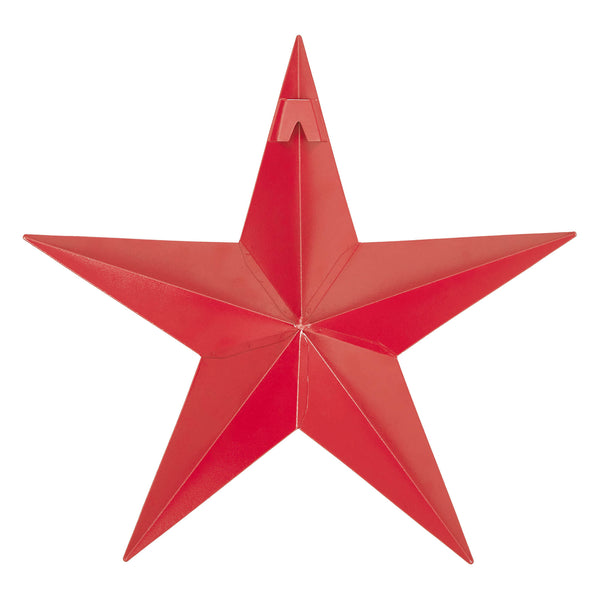 Metal Star Barn Red Distressed 12x12