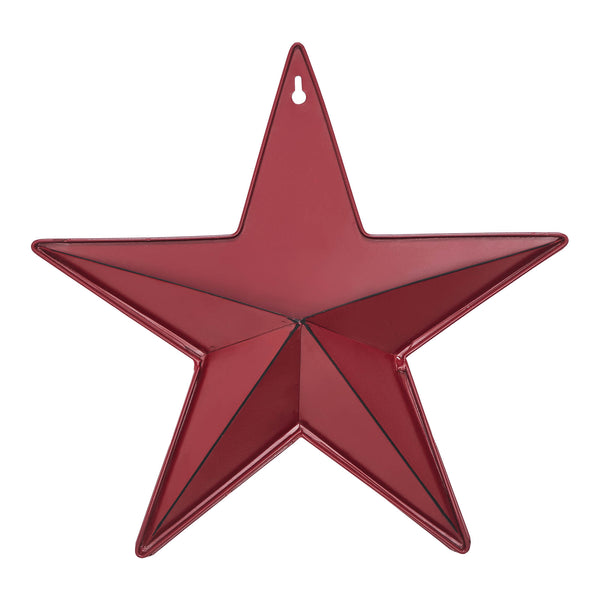 Metal Star w/ Pocket Burgundy Distressed 12x12