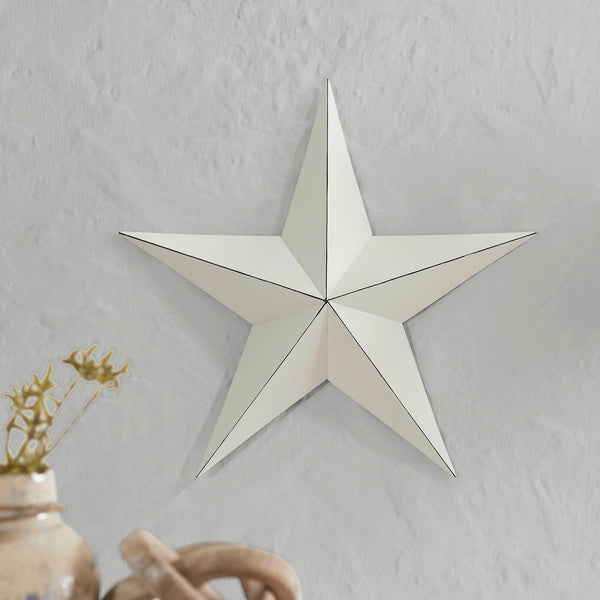 Metal Star Creme Distressed 18x18