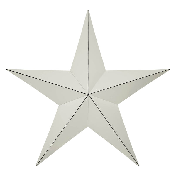 Metal Star Creme Distressed 18x18