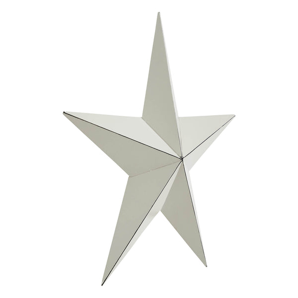 Metal Star Creme Distressed 18x18