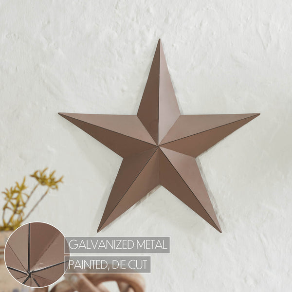 Metal Star Rust Brown Distressed 18x18