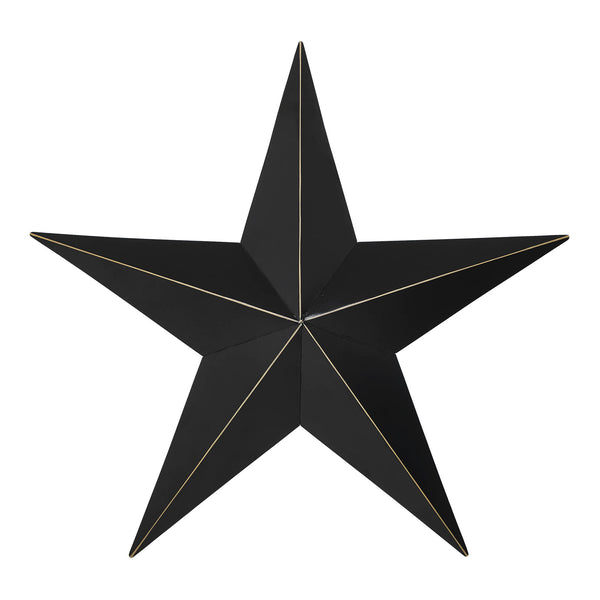 Metal Star Black Distressed 18x18