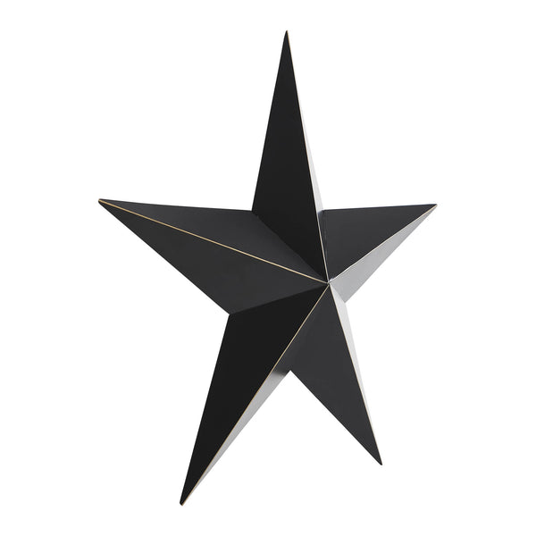 Metal Star Black Distressed 18x18