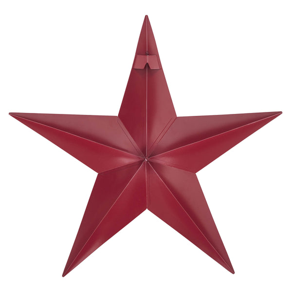 Metal Star Burgundy Distressed 18x18