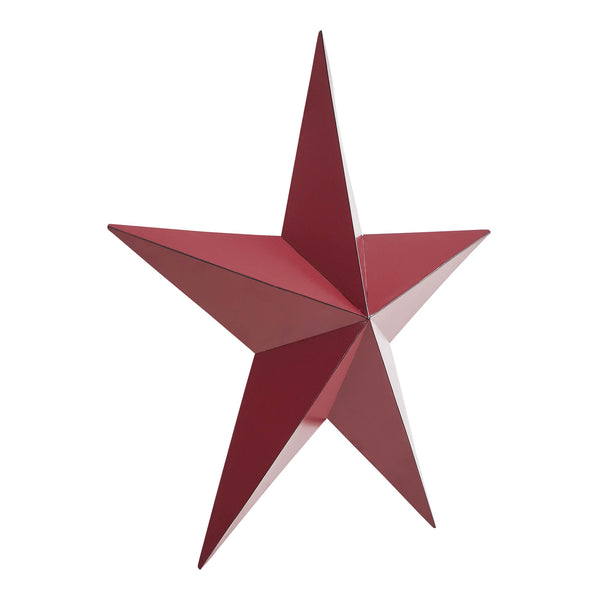 Metal Star Burgundy Distressed 18x18