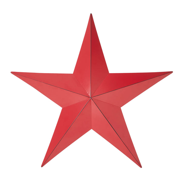 Metal Star Barn Red Distressed 18x18