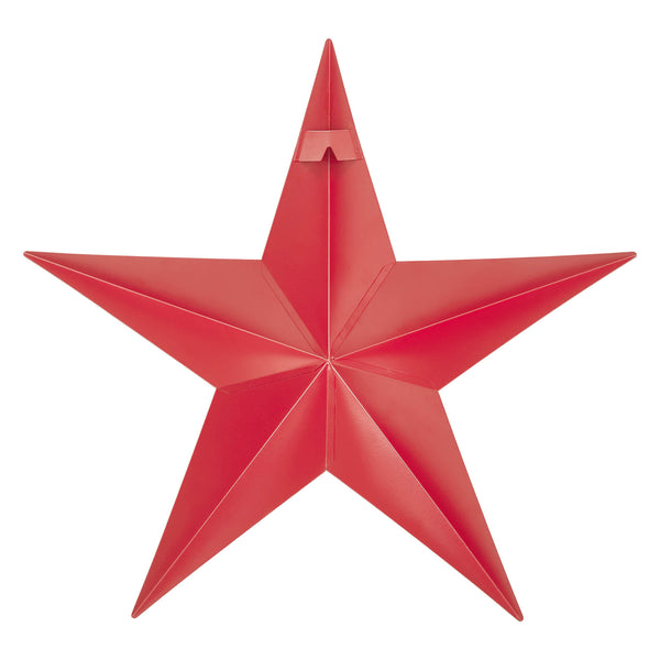 Metal Star Barn Red Distressed 18x18