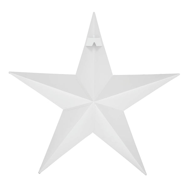Metal Star White Distressed 18x18