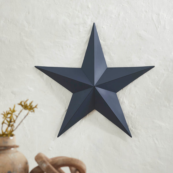 Metal Star Navy Distressed 18x18