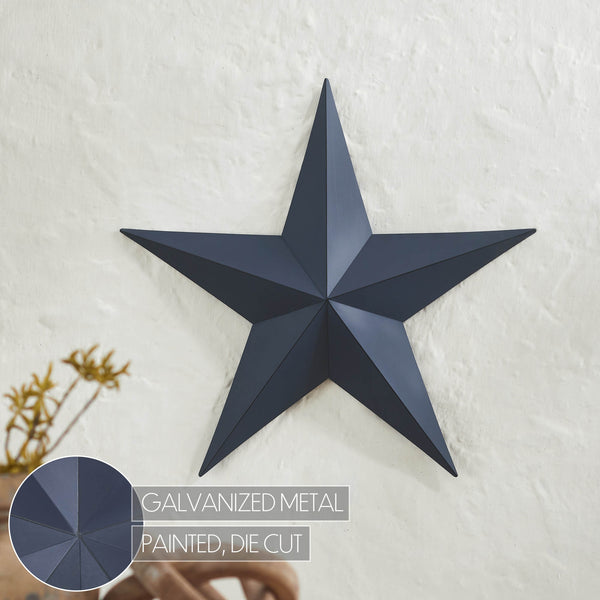 Metal Star Navy Distressed 18x18