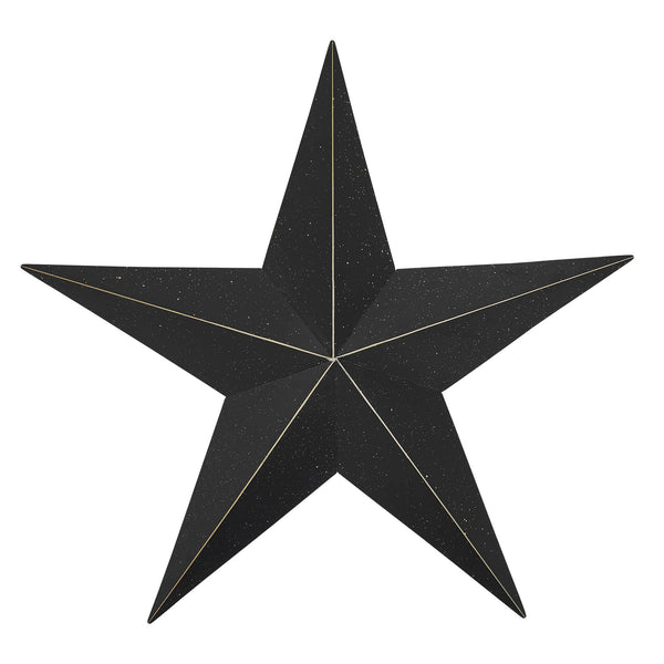Metal Star Speckled Black Distressed 18x18
