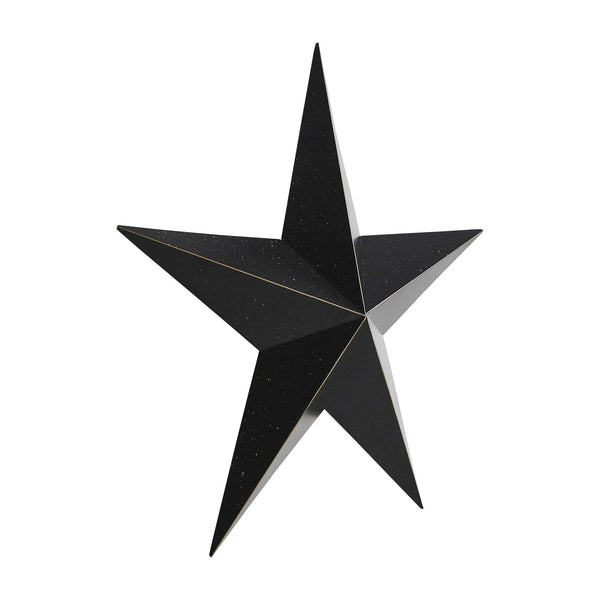 Metal Star Speckled Black Distressed 18x18