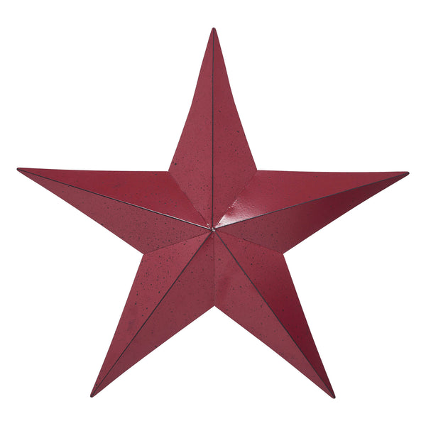 Metal Star Speckled Burgundy Distressed 18x18
