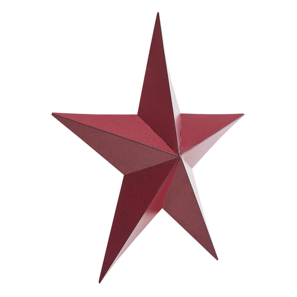 Metal Star Speckled Burgundy Distressed 18x18