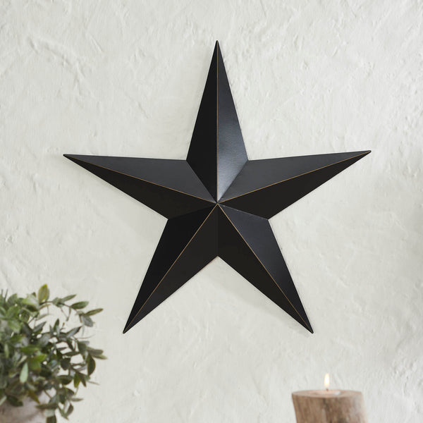Metal Star Black Distressed 24x24