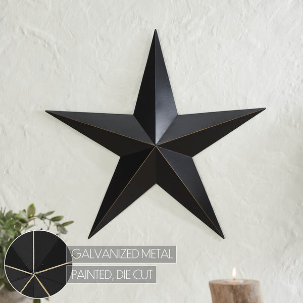 Metal Star Black Distressed 24x24
