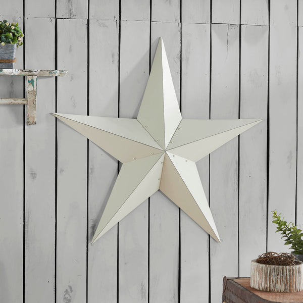 Metal Star Creme Distressed 36x36