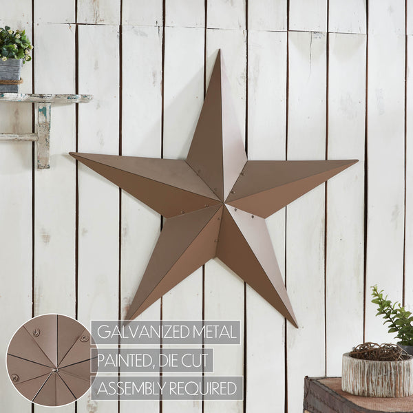 Metal Star Rust Brown Distressed 36x36
