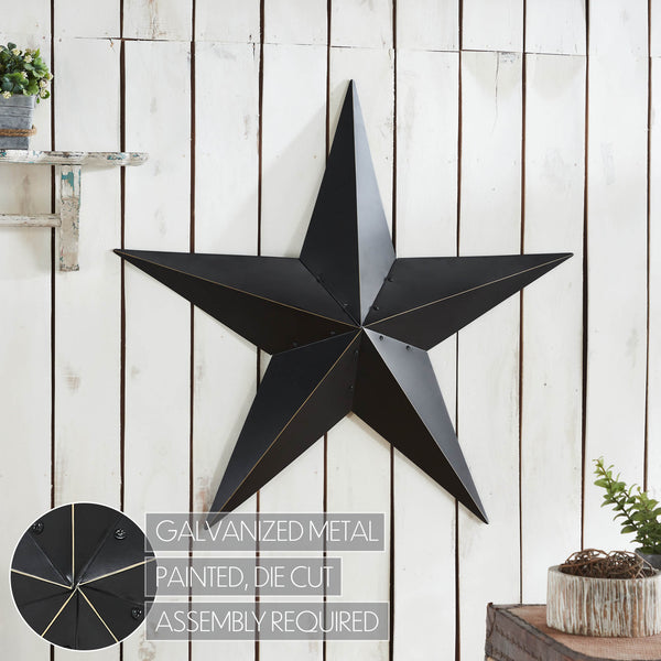 Metal Star Black Distressed 36x36