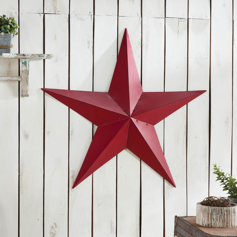Metal Star Burgundy Distressed 36x36