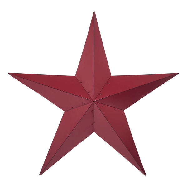 Metal Star Burgundy Distressed 36x36
